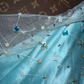 Stunning A Line Sweetheart Neck Beaded Blue Tulle Satin Party Dress Wedding Guest Dress SH3139