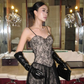 Sexy Black A Line Spaghetti Straps Lace Prom Dress Evening Dress Date Dress SH5643