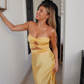 Sweet Strapless Satin A Line Prom Dress Long Party Evening Dress SH1562