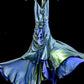 Vintage Mermaid Spaghetti Straps Ruffle Ice Blue Satin Long Length Prom Dress Evening Dress SH3096