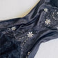 Gorgeous A Line Spaghetti Strap Beaded Black Lace Satin Short Homecoming Dress SH2300