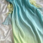 Unique A Line Spaghetti Strap Orange Pink Ombre Chiffon Evening Dress Party Dress SH2678