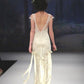 Vintage A Line Small Flying Sleeves Lace Satin Long Evening Dress Party Dress SH2685