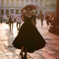 Classic Black A Line Off the Shoulder Satin Prom Dress Party Dress SH4257