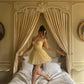 Sweety Yellow A Line Straps Tulle Short Prom Dress Homecoming Dress Outfits SH6723