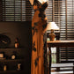 Sexy V Neck Lace Vintage Evening Dresses Sleeveless Long Party Gowns SH2872