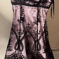A Line Spaghetti Strap Black Applique Tulle Pink Satin Homecoming Dress Cocktail Dress SH3715