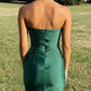 Emerald Strapless Twist-Front Bodycon Mini Dress Homecoming Dress SH7757