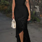 Sexy Black Mermaid Spaghetti Strap Tulle Long Prom Dress Evening Dress SH7197