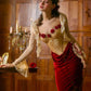 Sexy Sheath Sweetheart Neck Rose Satin Velvet Prom Dress Evening Dress SH4880