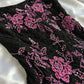 Black Retro Elegant Pink Beaded Chiffon Prom Dress Evening Dress Birthday Party Dress SH3595
