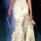 Luxurious Mermaid V Neck Embroidery Floral Satin Prom Dress Evening Dress Date Dress SH5598
