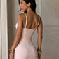 Sweety Pink A Line Spaghetti Strap Satin Short Homecoming Dress Outfits SH5806