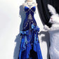 Burgundy Exquisite Mermaid Spaghetti Strap Beaded Velvet Long Party Dress Cocktail Dress(No accessories) SH3593