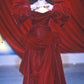 Vintage A Line Puff Sleeve Burgundy Velvet Long Party Dress Evening Dress SH2825
