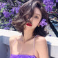 Stunning Sheath Spaghetti Strap Purple Sequin Long Party Dress Evening Dress SH2856