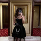 Elegant Black A Line Strapless Velvet Short Prom Dress Homecoming Dress SH7957