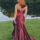 Stunning Royal Blue A Line Satin Prom Dress Evening Dress with Slit SH6211