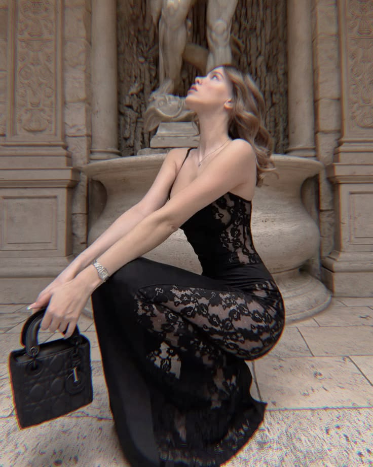 Sexy Black Sheath Spaghetti Strap Lace Satin Long Prom Dress Evening Dress SH8122
