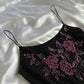 Black Retro Elegant Pink Beaded Chiffon Prom Dress Evening Dress Birthday Party Dress SH3595