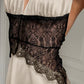 Apricot A Line Halter V Neck Lace Satin Backless Long Prom Dress Evening Dress SH5763