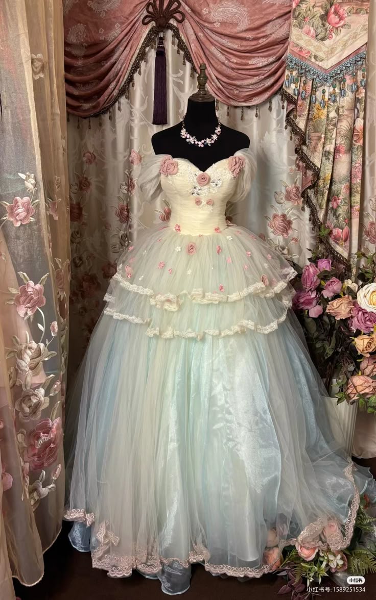 Vintage Elegant Ball Gown Off the Shoulder Tulle Prom Dress 22th Birthday Dress SH4525