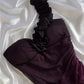 Grape Purple Ombre A Line One Shoulder Chiffon Long Party Dress Evening Dress SH2842
