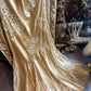 Charming Mermaid Spaghetti Strap Sequin Lace Satin Long Prom Dress Evening Dress SH2666