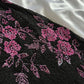 Black Retro Elegant Pink Beaded Chiffon Prom Dress Evening Dress Birthday Party Dress SH3595