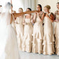 Baby Blue Mermaid Straps Tiered Satin Prom Dress Bridesmaid Dress SH2606
