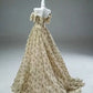 Charming A Line Off the Shoulder Pearl Chiffon Prom Dress Evening Dress Ball Gown SH2136