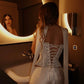 Charming Strapless Satin Prom Dresses Evening Dress Mermaid With Lace-Up Back SH5611