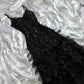 Gorgeous A Line Spaghetti Strap Beaded Sequin Ivory Chiffon Prom Dress Evening Dress SH2245