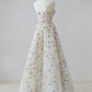 A Line Sweetheart Neck Tulle Lace Flower Long Prom Dress Formal Dress SH1745
