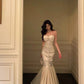 Chic Mermaid Sweetheart Long Ruffles Prom Dresses Birthday Dress SH4312