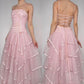 Pink Vintage A Line Spaghetti Straps Layered Tulle Prom Dress Party Dress SH3662