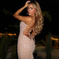 Dazzling Spaghetti-Strap Strapless Prom Dresses Evening Dress Mermaid Gem With Lace-Up Back SH5612