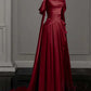 Elegant Purple Satin Prom Dress, Draped Bodice Formal Party Dress SH2500
