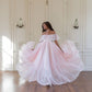 Light Pink Ball Gown Off the Shoulder Lace Organza Date Dress Prom Dress Birthday Dress SH3890