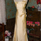 Retro Sheath Spaghetti Straps Flower Purple Satin Long Prom Dress Evening Dress SH3095