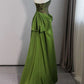 A Line Sweetheart Neck Embroidery Satin Long Prom Dress Evening Dress SH1804