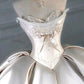 Princess Ball Gown Strapless Lace Appliques Satin Prom Dress 18th Birthday Dress Wedding Dress SH3897