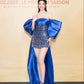 Royal Blue Sheath Strapless Sequin Satin Short Prom Dress Homecoming Dress SH4092