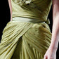 Charming A Line Spaghetti Strap Green Lace Chiffon Long Prom Dress Graduation Prom Dress SH2514