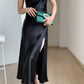 Simple Spaghetti Strap Satin Evening Dress With Slit SH1599