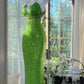 Charming Green Exquisite Sheath Beaded Chiffon Prom Dress Formal Dress Party Dress SH4025