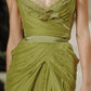 Charming A Line Spaghetti Strap Green Lace Chiffon Long Prom Dress Graduation Prom Dress SH2514