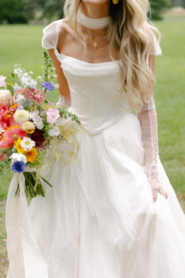 Simple Classic White A Line Strap Satin Tulle Long Prom Dress Wedding Dress SH3657