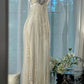 Ivory Exquisite A Line Beaded Rhinestone Chiffon Prom Dress Formal Dress Party Dress SH4024