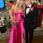 Stunning Royal Blue A Line Satin Prom Dress Evening Dress with Slit SH6211